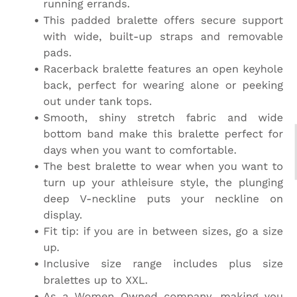 2 New Bralettes Smart & Sexy, S, Cotton & Satin Racerback, pads, stretch, plunge - Picture 14 of 16